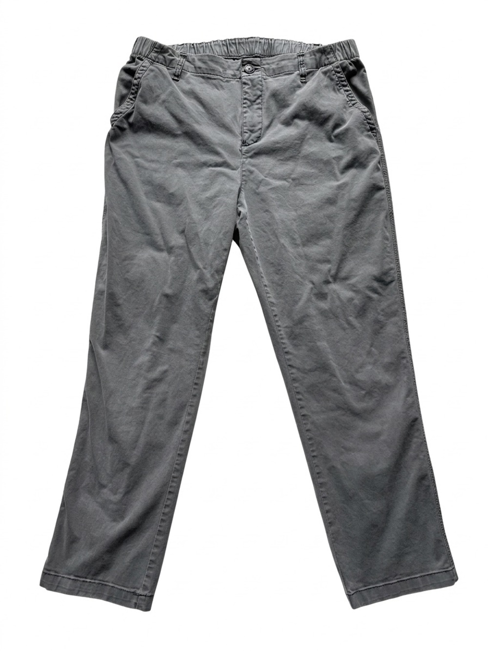 Old Navy Gray Easy Chino Straight Leg Pants Panther Grey Size L Large Women’s